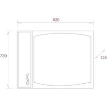 Зеркальный шкаф 82х73 см белый глянец L Onika Вальс 208508
