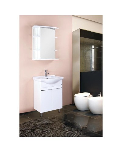 Зеркальный шкаф 65х71,2 см белый глянец R Onika Глория 206507