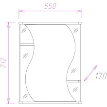 Зеркальный шкаф 55х71,2 см белый глянец L/R Onika Лилия 205532