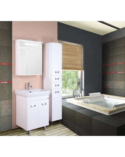 Зеркальный шкаф 70х73,6 см белый глянец Onika Сигма 207016