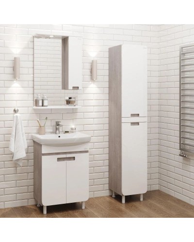 Зеркальный шкаф 58х86 см белый глянец R Onika Харпер 205849