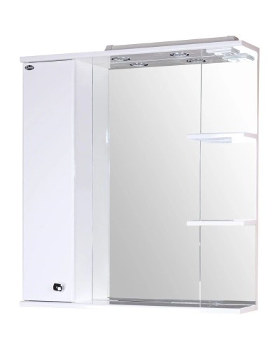 Зеркальный шкаф 80,8х85 см белый глянец L Onika Эльбрус 208021