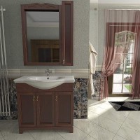 Зеркало со шкафом Orange Classic 85 Орех