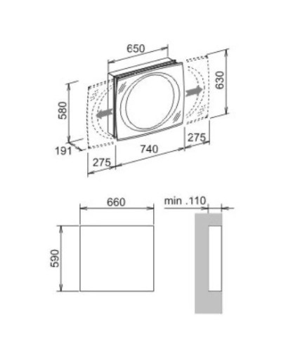 Зеркальный шкаф 74х63 см Keuco Edition Palais 40201171201