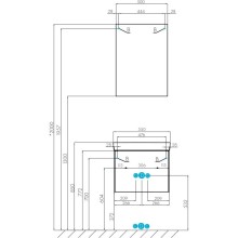 Зеркальный шкаф 50х70 см белый глянец L/R Акватон Асти 1A263302AX010