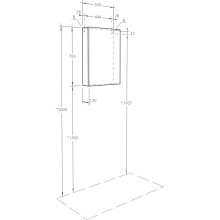 Зеркальный шкаф 50х70 см белый глянец L/R Акватон Асти 1A263302AX010