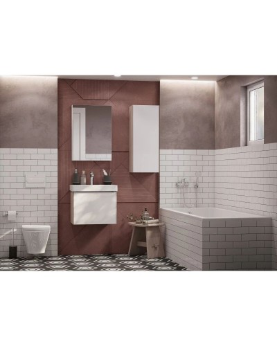 Зеркальный шкаф 50х70 см белый глянец L/R Акватон Асти 1A263302AX010