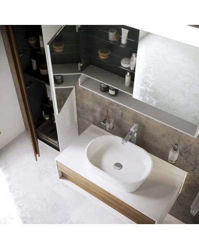 Зеркальный шкаф 100х74 см белый глянец Ravak MC Step 1000 X000001421