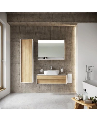 Зеркальный шкаф 100х74 см белый глянец Ravak MC Step 1000 X000001421