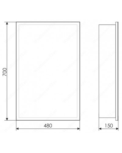 Зеркальный шкаф Comforty Диана 50 00003118242 Белый глянец