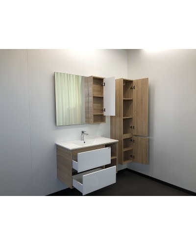 Зеркало со шкафом Comforty Гамбург 90 00004142227 Дуб сонома