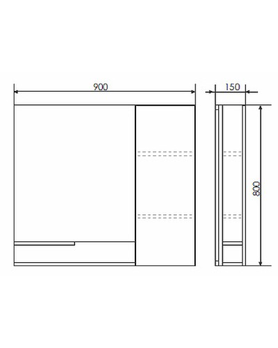 Зеркало со шкафом Comforty Верона 90 00004136714 Дуб белый