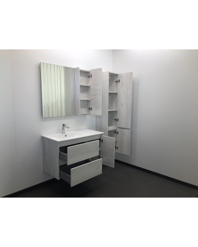 Зеркальный шкаф Comforty Бремен 90 00004142374 Дуб белый