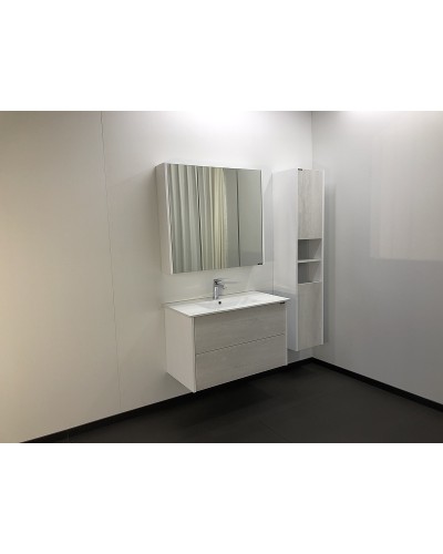 Зеркальный шкаф Comforty Женева 90 00004137132 Дуб белый