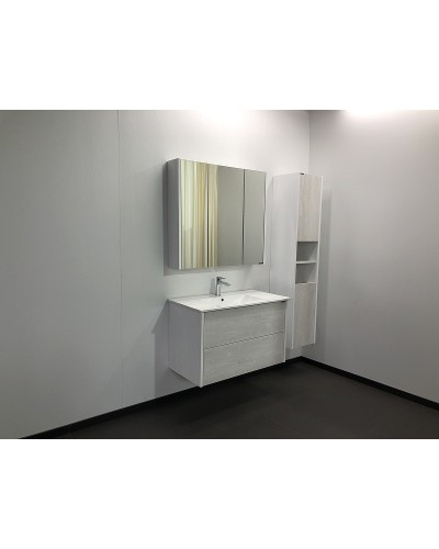 Зеркальный шкаф Comforty Женева 90 00004137132 Дуб белый