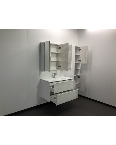 Зеркальный шкаф Comforty Женева 90 00004137132 Дуб белый