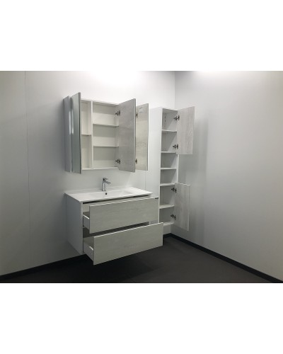 Зеркальный шкаф Comforty Женева 90 00004137132 Дуб белый