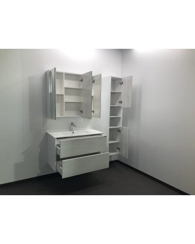 Зеркальный шкаф Comforty Женева 90 00004137132 Дуб белый