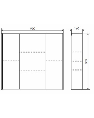 Зеркальный шкаф Comforty Женева 90 00004137132 Дуб белый