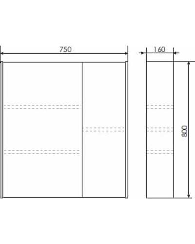 Зеркальный шкаф Comforty Женева 75 00004137096 Дуб белый