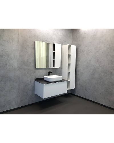 Зеркало со шкафом Comforty Милан 90 00004137130 Белый глянец