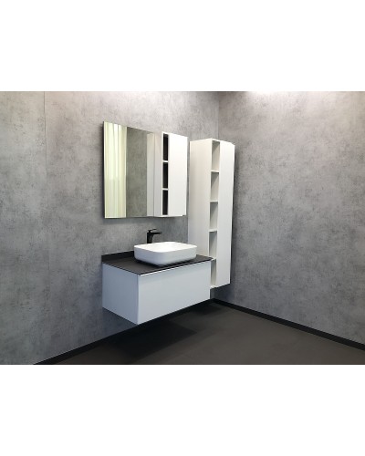 Зеркало со шкафом Comforty Милан 90 00004137130 Белый глянец