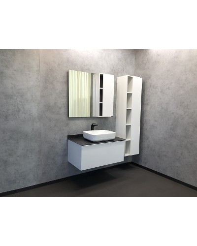 Зеркало со шкафом Comforty Милан 90 00004137130 Белый глянец