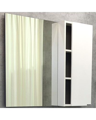 Зеркало со шкафом Comforty Милан 90 00004137130 Белый глянец