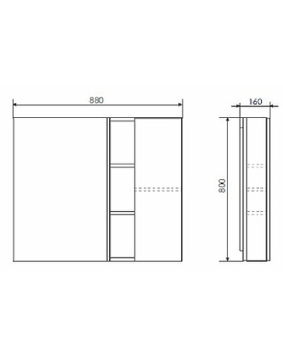 Зеркало со шкафом Comforty Милан 90 00004137130 Белый глянец