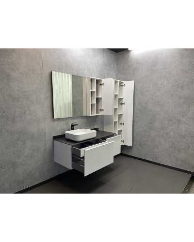 Зеркало со шкафом Comforty Милан 120 00004136261 Белый глянец