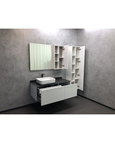 Зеркало со шкафом Comforty Милан 120 00004136261 Белый глянец