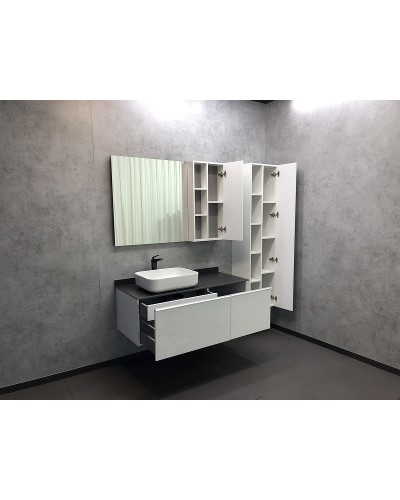 Зеркало со шкафом Comforty Милан 120 00004136261 Белый глянец