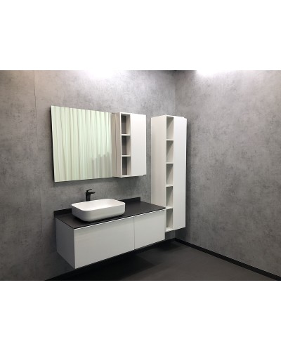 Зеркало со шкафом Comforty Милан 120 00004136261 Белый глянец