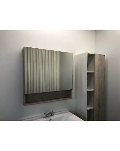 Зеркальный шкаф Comforty Парма 80 00004143489 Дуб дымчатый