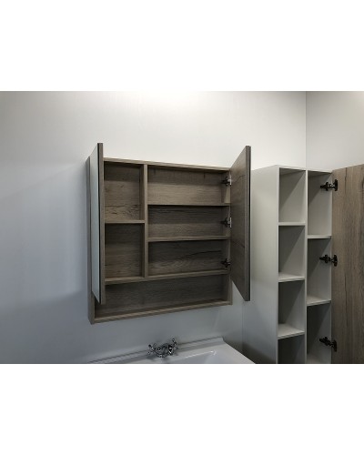 Зеркальный шкаф Comforty Парма 80 00004143489 Дуб дымчатый