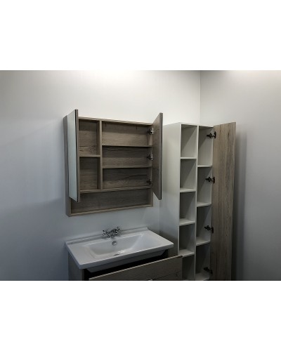 Зеркальный шкаф Comforty Парма 80 00004143489 Дуб дымчатый