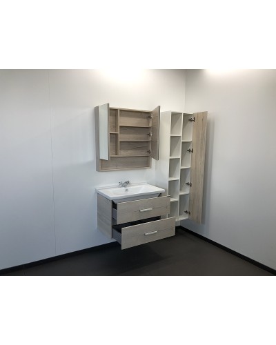 Зеркальный шкаф Comforty Парма 80 00004143489 Дуб дымчатый