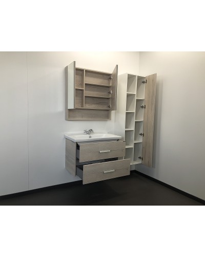 Зеркальный шкаф Comforty Парма 80 00004143489 Дуб дымчатый