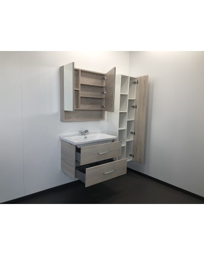 Зеркальный шкаф Comforty Парма 80 00004143489 Дуб дымчатый