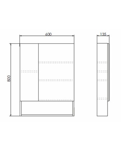 Зеркальный шкаф Comforty Парма 60 00004143488 Дуб дымчатый