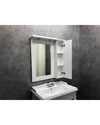 Зеркальный шкаф Comforty Палермо 80 00004139246 Белый глянец