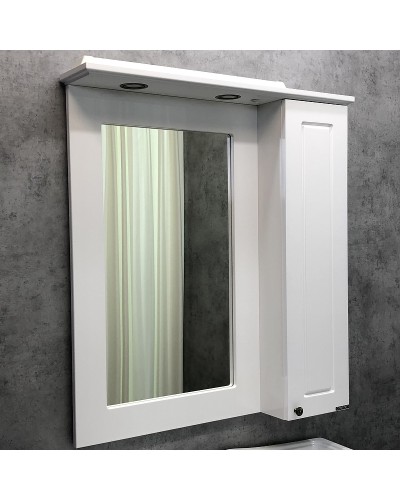 Зеркальный шкаф Comforty Палермо 80 00004139246 Белый глянец
