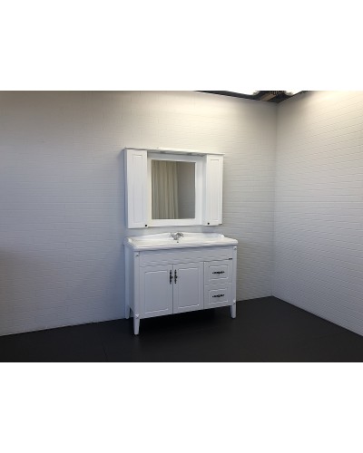 Зеркальный шкаф Comforty Палермо 120 00004142365 Белый глянец