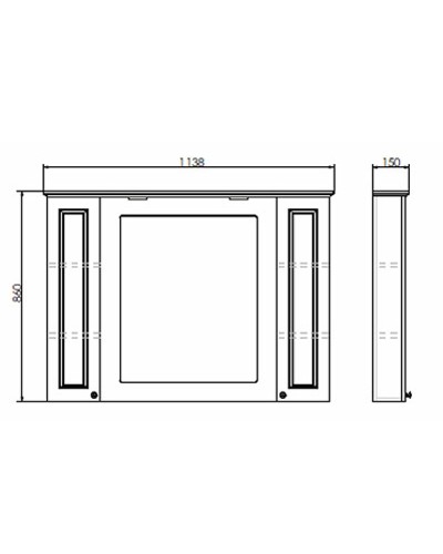 Зеркальный шкаф Comforty Палермо 120 00004142365 Белый глянец