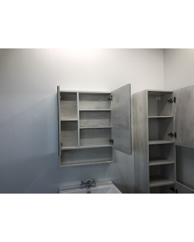 Зеркальный шкаф Comforty Никосия 60 00004138878 Дуб белый