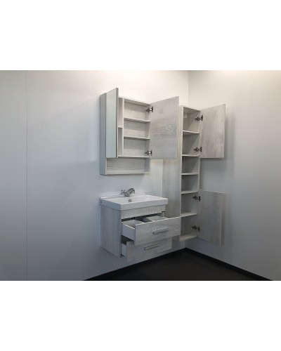 Зеркальный шкаф Comforty Никосия 60 00004138878 Дуб белый