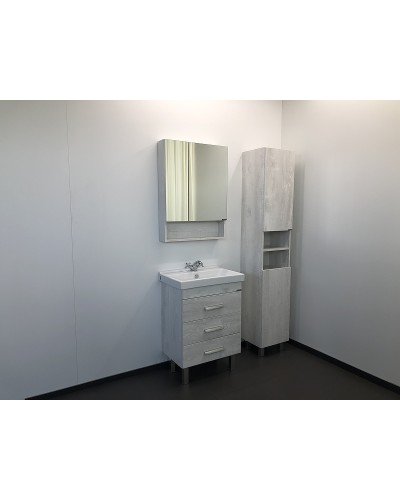 Зеркальный шкаф Comforty Никосия 60 00004138878 Дуб белый