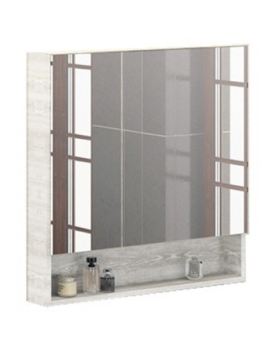 Зеркальный шкаф Comforty Никосия 80 00004138838 Дуб белый