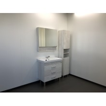 Зеркальный шкаф Comforty Никосия 80 00004138838 Дуб белый