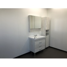 Зеркальный шкаф Comforty Никосия 80 00004138838 Дуб белый